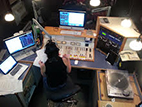Jill Michaels on air at WUOW NPR Roxbury, NY